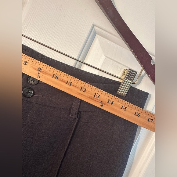 CARTONNIER Anthropologie 8 Gray Wool Ankle Career Wear Center Crease Trousers - Picture 5 of 13